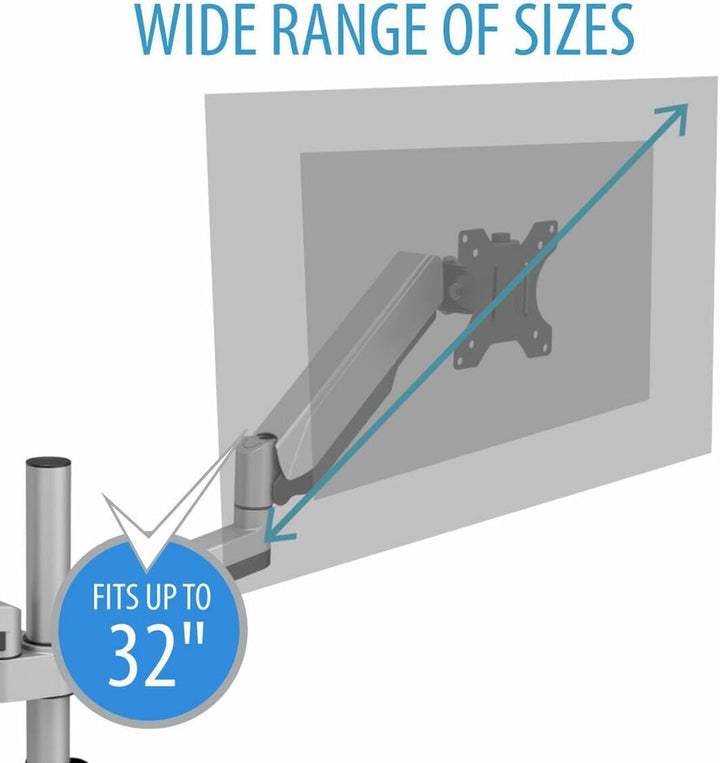 V7 DM1TA-1E Monitorhalterung mit Touch-Anpassung für Bildschirme bis zu 32 Zoll und 8 kg Touch Adjus