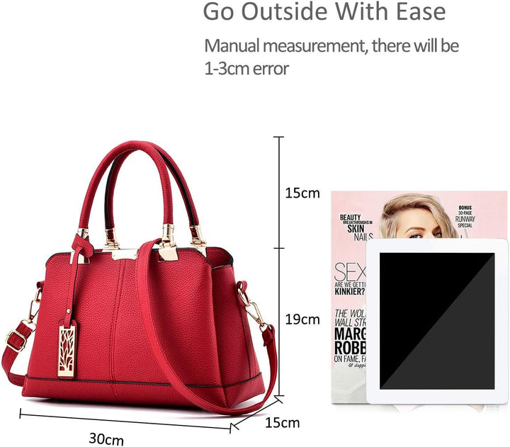 NICOLE & DORIS Damen Handtaschen Elegante Damen Tasche Designe Frauen Umhängetasche PU Weiche Ledert