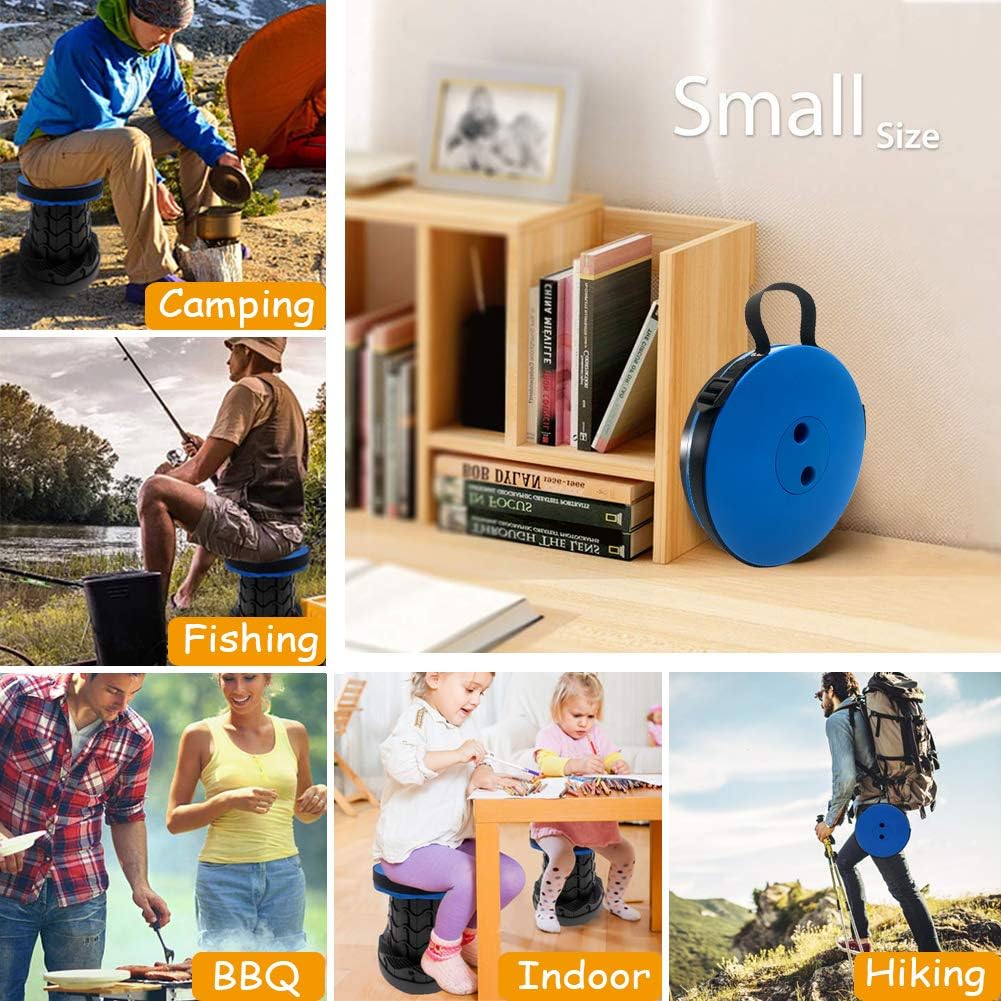 Tragbarer Klapphocker, Zweiten Generation Mini Teleskophocker Leichte Campinghocker für Outdoor Camp