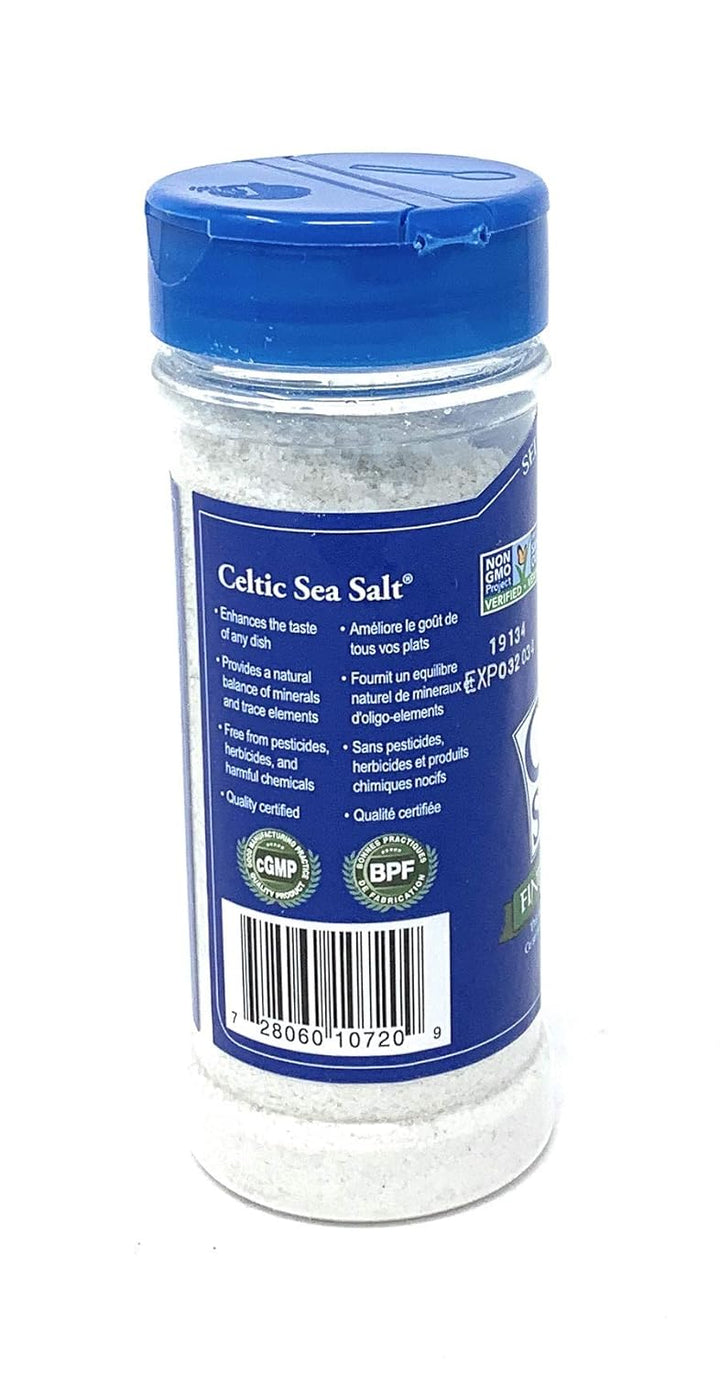 Celtic Sea Salt?, Fine Ground, By The Grain &amp; Salt Society, 8 oz. Shaker