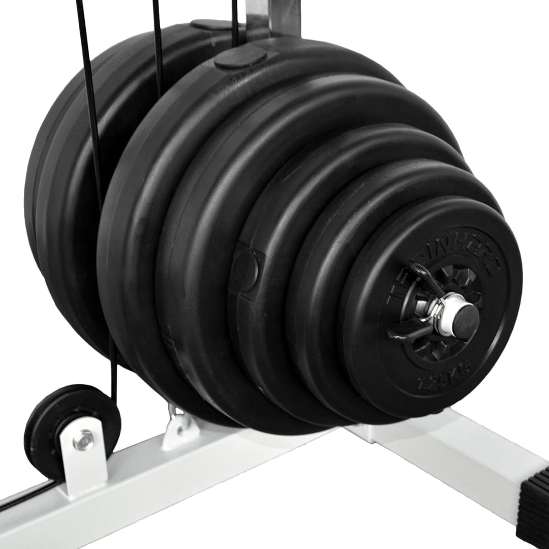 Hansson Sports® Latmaschine Latzugturm Latzugstation Seilzug mit Gewichten optinal B:Mit 47.5KG, B:M