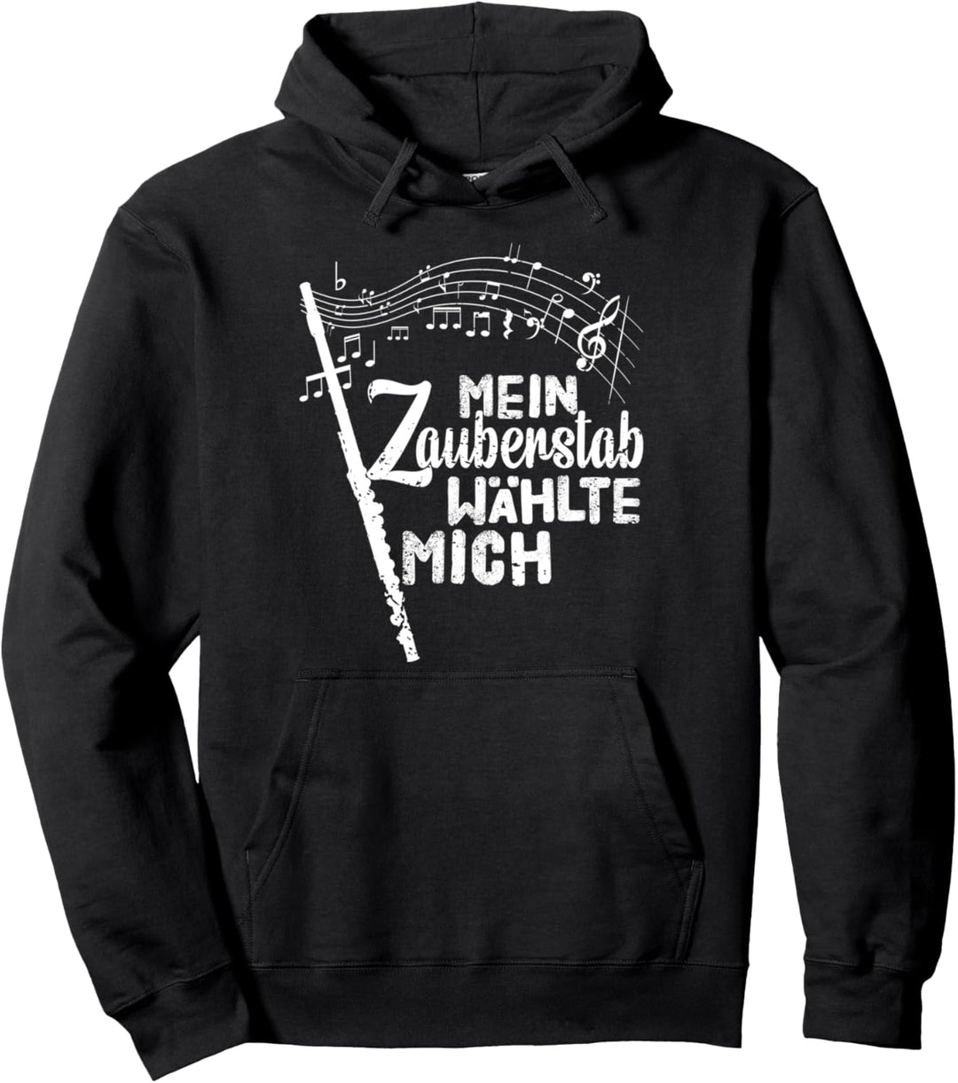 Querflöte Flöte Notenschlüssel Blasmusik Musiker Pullover Hoodie