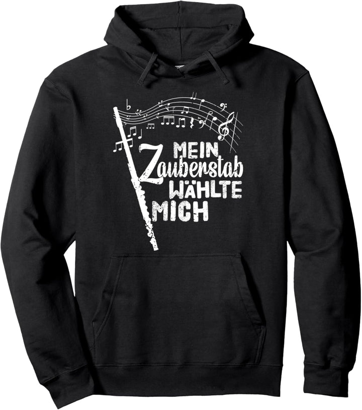 Querflöte Flöte Notenschlüssel Blasmusik Musiker Pullover Hoodie