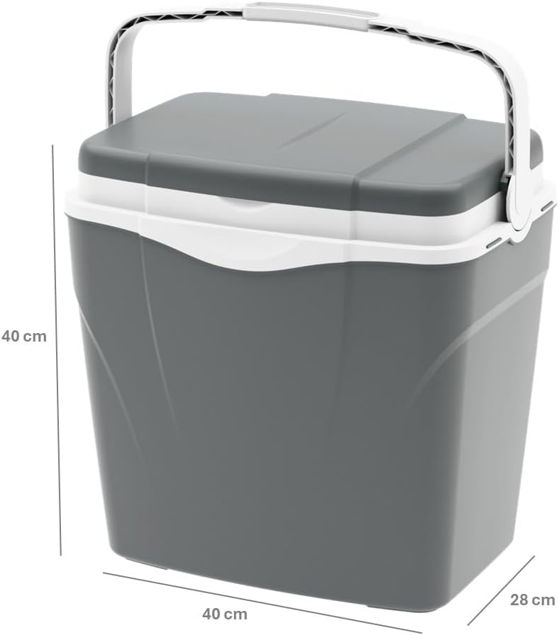 CoolBox Antarctica 3 Sizes, Camping, Summer Freezer Box for bevrages and Food 32LT Grau, 32LT Grau