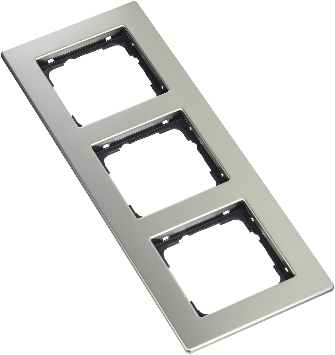 Gira 0213335 Abdeckrahmen E2 3-Fach flach, Edelstahl