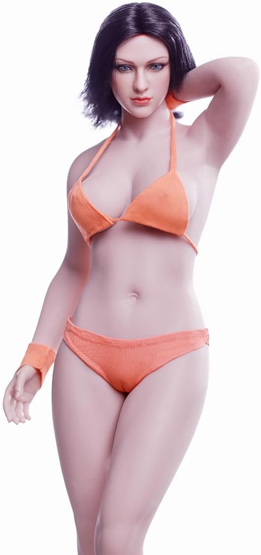 OBEST TBLeague Europe and The United States mit Füssen weisser Hautton 1/6 Seamless Rubber Bikini Fe