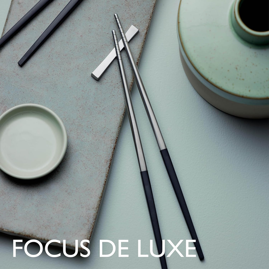 Gense Focus de Luxe Besteckset 12 Teilen Schwarzer/matter Stahl, Schwarzer/Matter Stahl