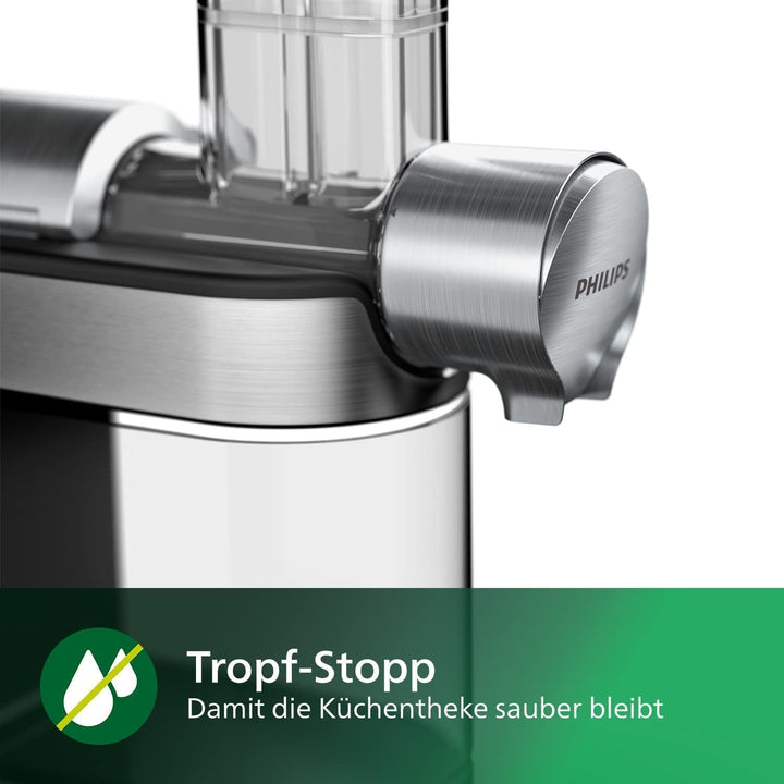 Philips Saftpresse – 200W, 1L, NutriU-Rezepte-App, grosse Einfüllöffnung, Quick Clean