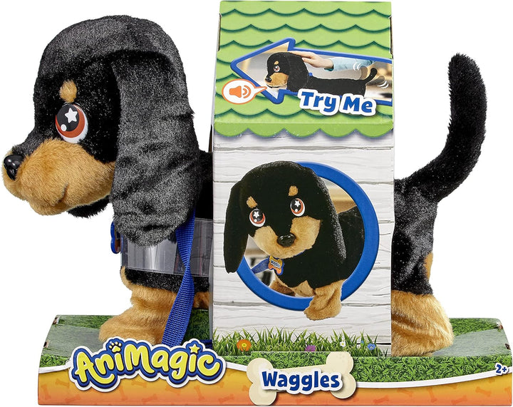 Animagic 31290 - Waggles, der Dackel, der wackelt - Elektronisches Haustier, ab 4 Jahren neu version
