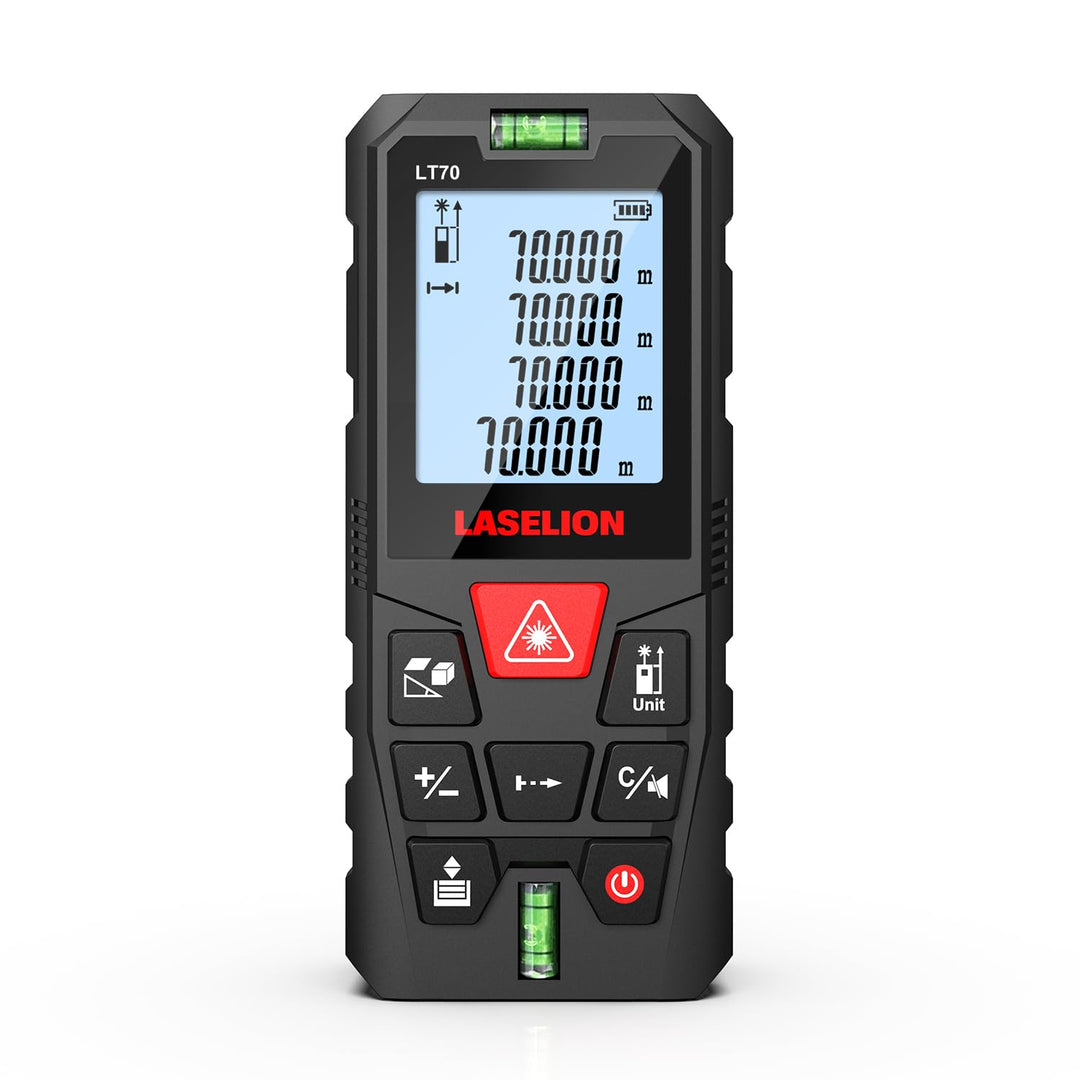 LASELION LT70 Laser-Entfernungsmesser – 70m Reichweite, Hohe Genauigkeit, Mehrere Messmodi, Eingebau
