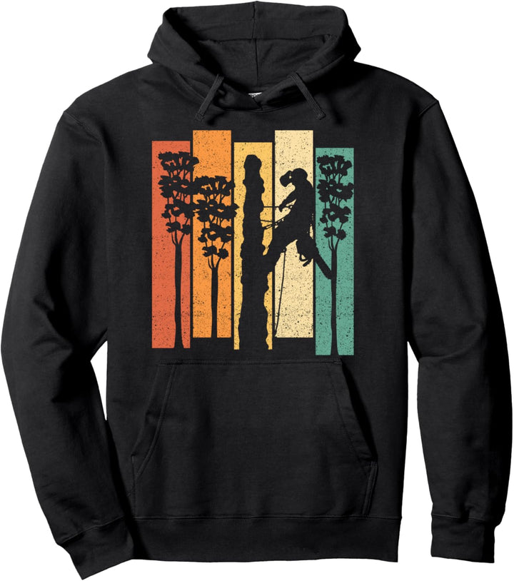 Retro Baumklettern Baumpfleger - Vintage Arborist Pullover Hoodie