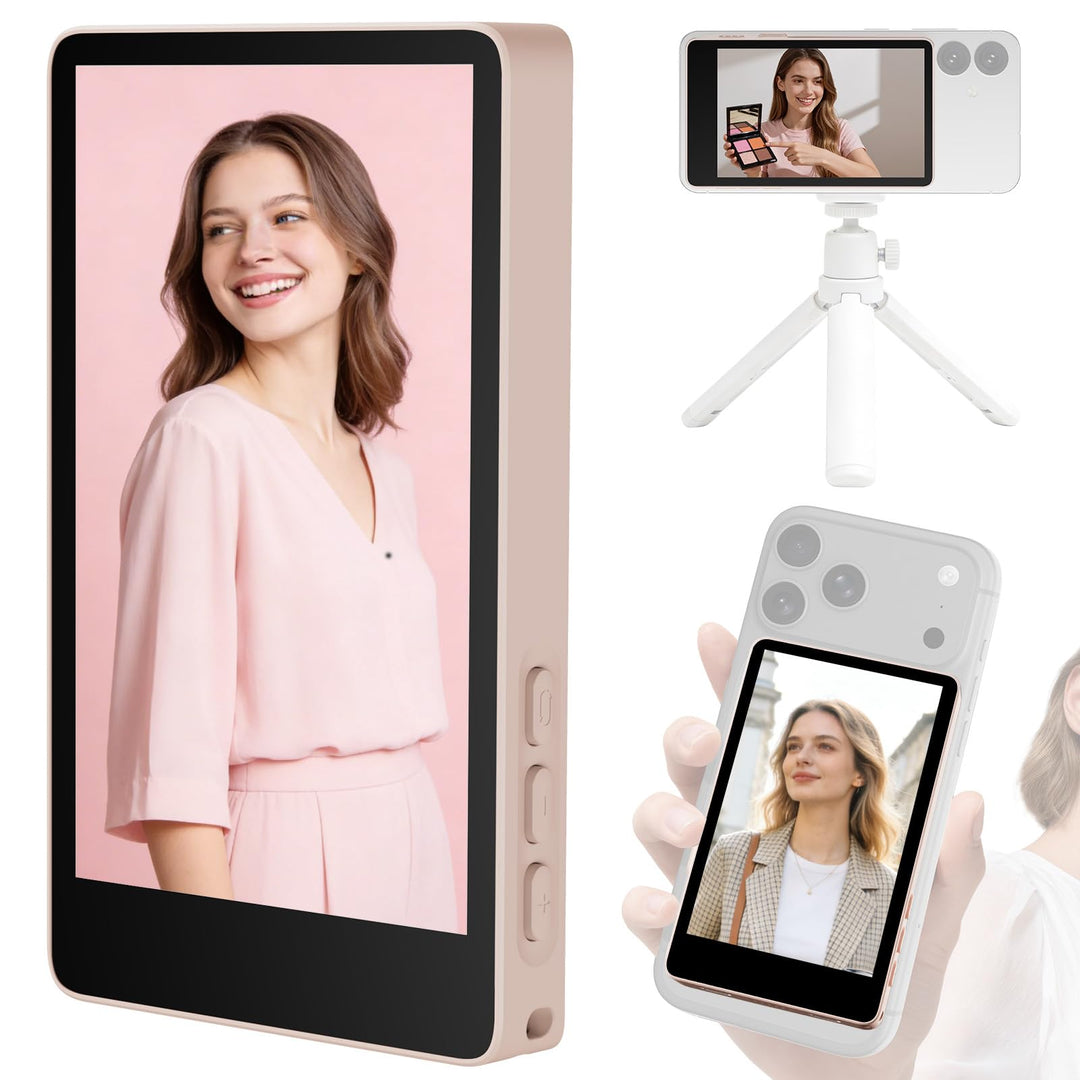 Bettdow Handy Selfie Monitor 3,97“, Magnetischer Smartphone Vlog Bildschirm für iPhone & Android Tel