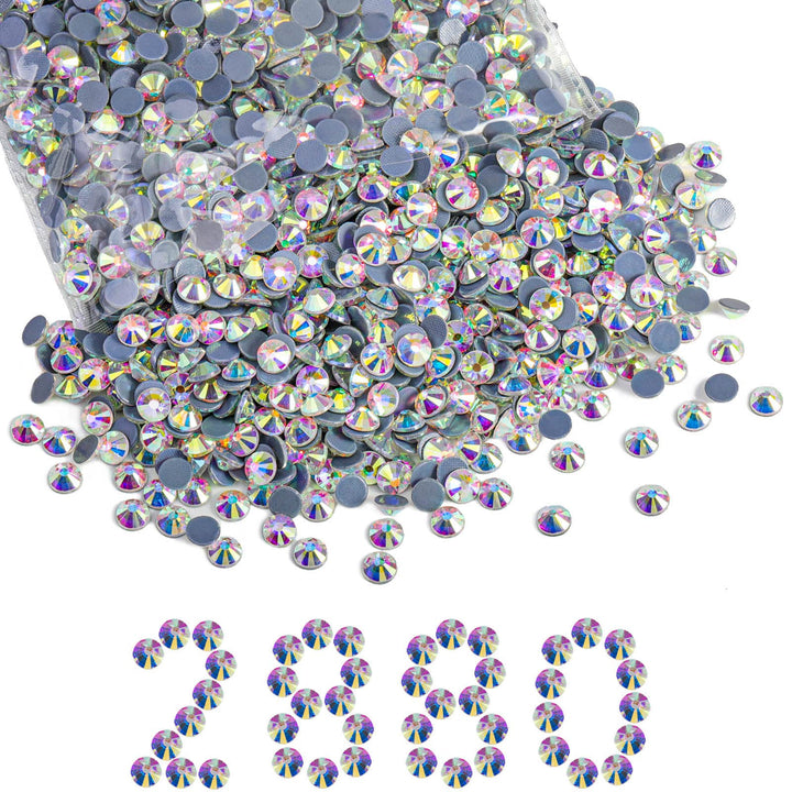 Beadsland Hotfix Strasssteine Bulk, 14400 Stück Kristall Hotfix Strasssteine zum Basteln Kleidung DI