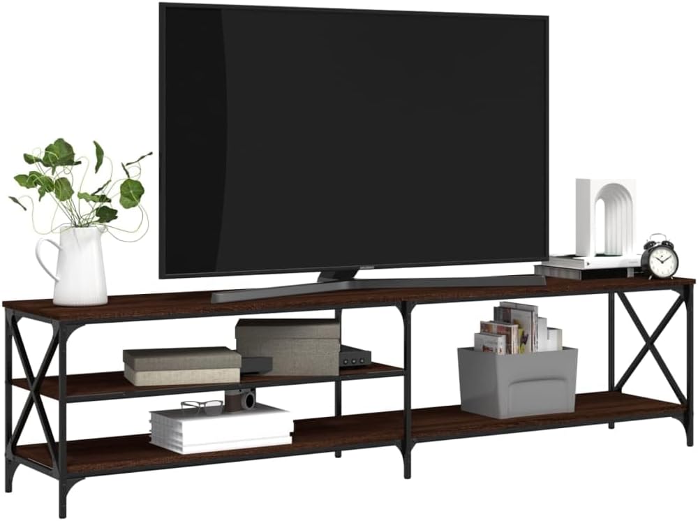 vidaXL TV Schrank, Fernsehschrank mit viel Stauraum, Lowboard für Fernseher Wohnzimmer, Fernsehtisch