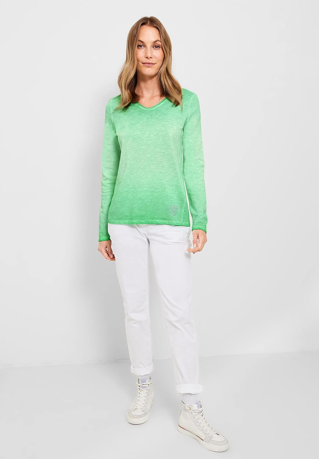 Cecil Damen Langarmshirt M Smash Green, M Smash Green