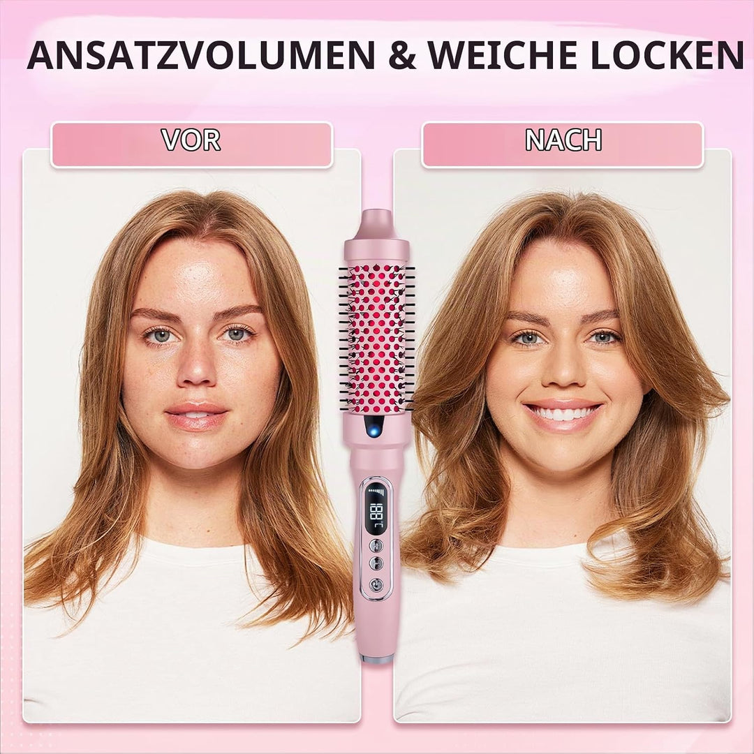 38 mm Thermal Brush, 3-in-1 Thermobürste für Schnelles Volumen, Locken, Glätten, Salon-Blowouts,5 Te