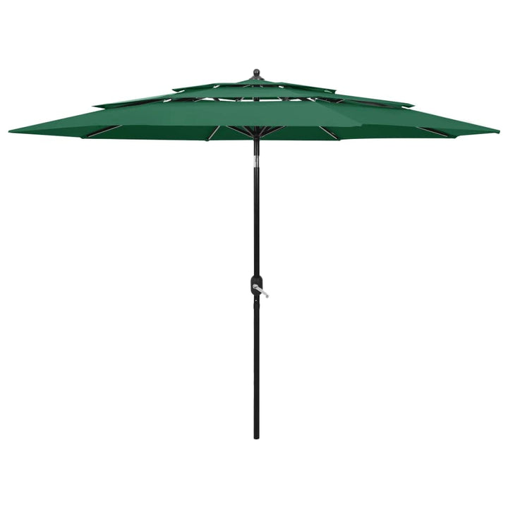 vidaXL Sonnenschirm mit Aluminium-Mast 3-lagig Ampelschirm Gartenschirm Marktschirm Strandschirm Kur