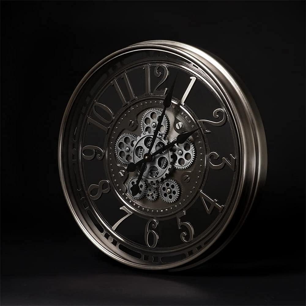 INFINITY TIME Moving Gear Wanduhr, modern, Vintage, rustikal, industriell, Steampunk, freiliegende U