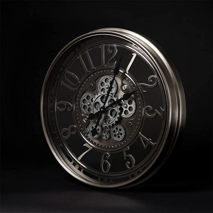 INFINITY TIME Moving Gear Wanduhr, modern, Vintage, rustikal, industriell, Steampunk, freiliegende U