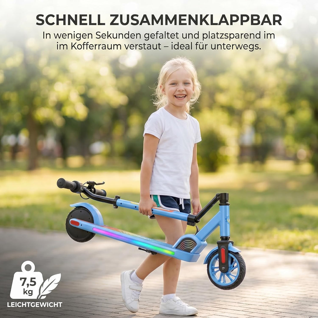 Caroma E Scooter Kinder von 8-12 Jahren, 180W Motor, 16 km/h, 60 min Fahrzeit, Einstellbare Geschwin