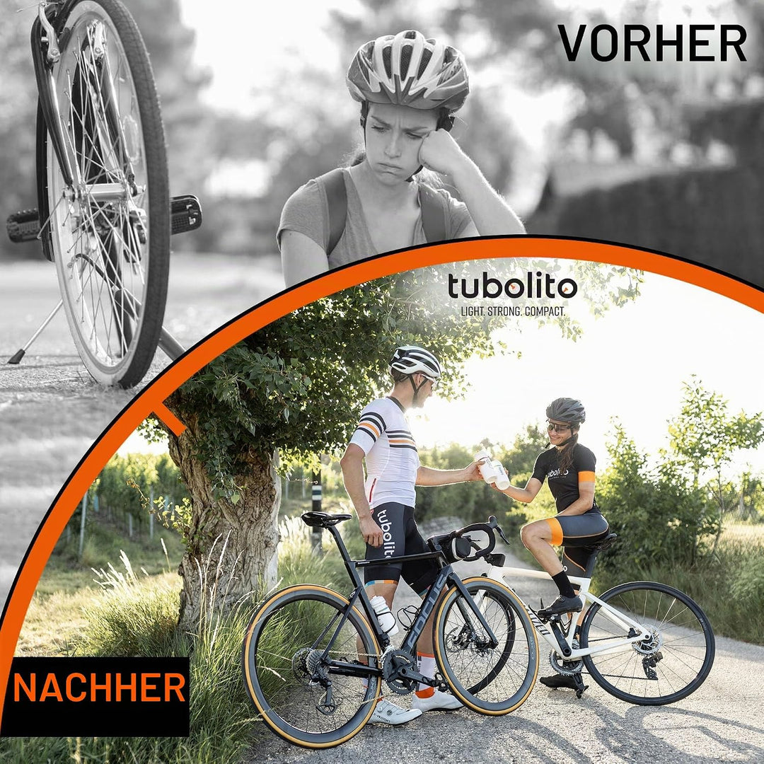Tubo-Schlauch – Strasse – 700c – 80-mm-Ventil – Orange