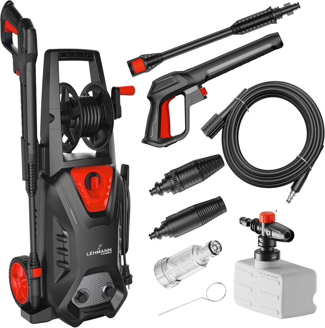 Hochdruckreiniger mit Aluminiumpumpe 220 bar | 450 l/h Fördermenge | 1800 W Leistung | 5m Hochdrucks