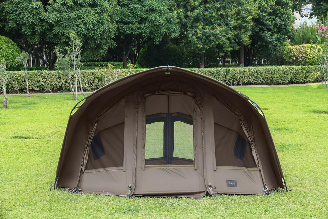 MK-Angelsport 1-2 Personen Karpfenzelt Angelzelt Bivvy Fort Knox 2.0 Anglerzelt - 160cm hohe Innenka