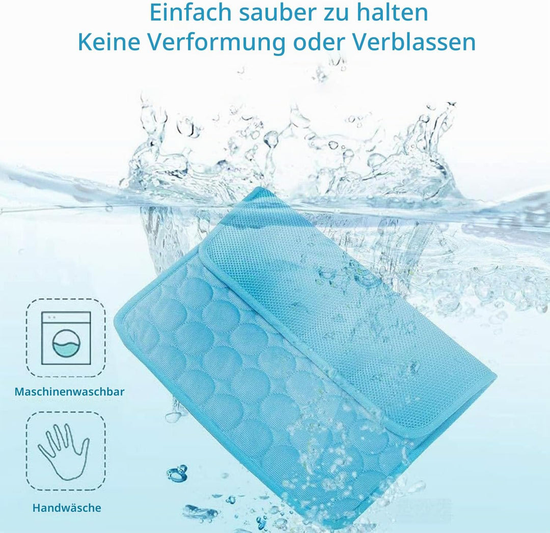 YXHZVON Haustier Kühlmatte Sommer Kühlkissen für Hunde Blau | Waschbares Hundematte, Selbst Kühlende
