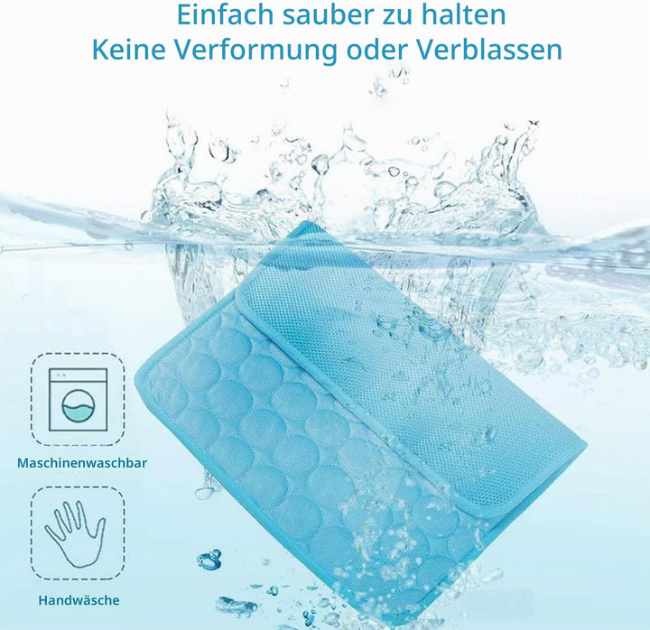 YXHZVON Haustier Kühlmatte Sommer Kühlkissen für Hunde Blau | Waschbares Hundematte, Selbst Kühlende