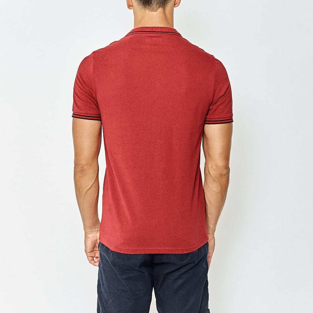 Kappa Herren Ezio T-Shirt S Rojo Oscuro, Schwarz, S Rojo Oscuro, Schwarz