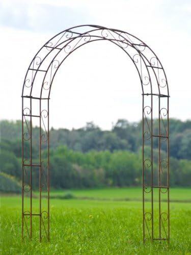 KUHEIGA Rosenbogen aus Metall 12mm Massiveisen! B: 140cm Rost - Rankbogen sehr stabil