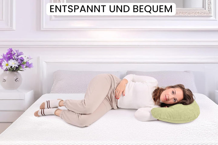Amilian Stillkissen - Stillmond/Stillhörnchen – Schwangerschaftskissen und Lagerungskissen für Mama