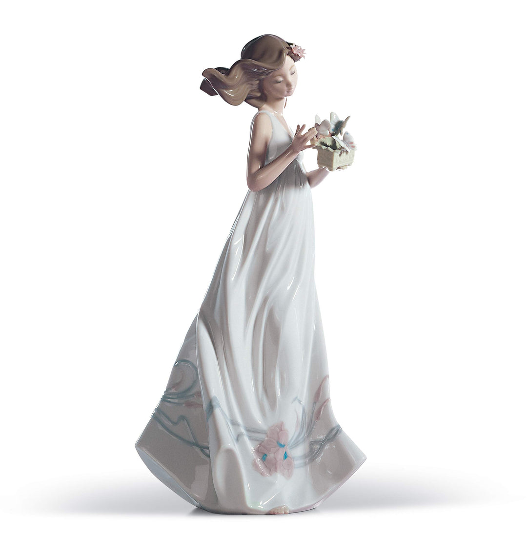 LLADRÓ Frauen-Figur Schätze Der Luft. Frau. Porzellan.
