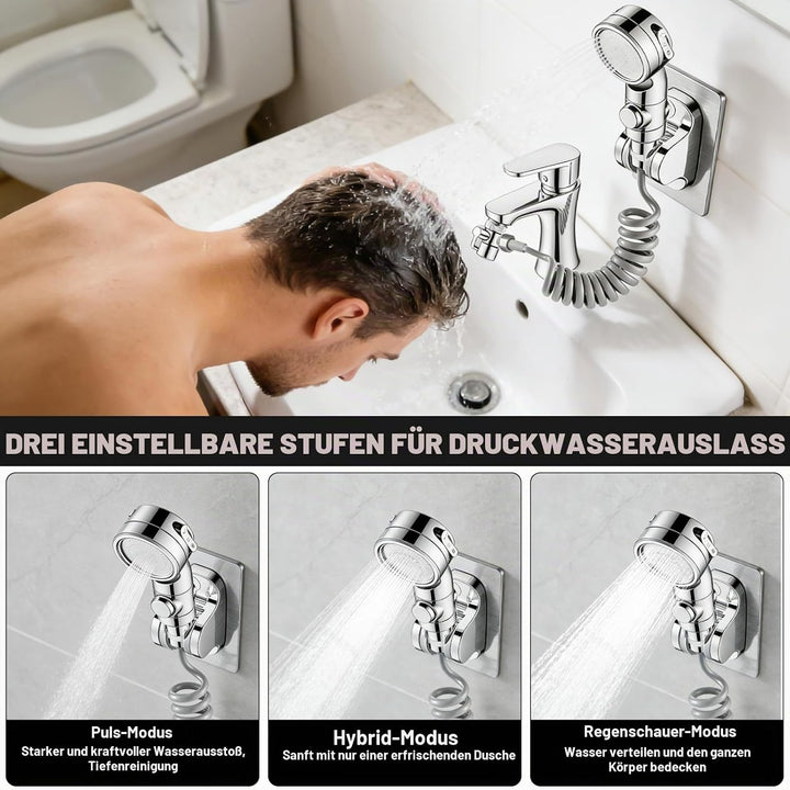 Handbrause für Waschbecken mit Schlauch 3m, Waschbeckenbrause mit Schlauch, Wasserhahnspender und Du