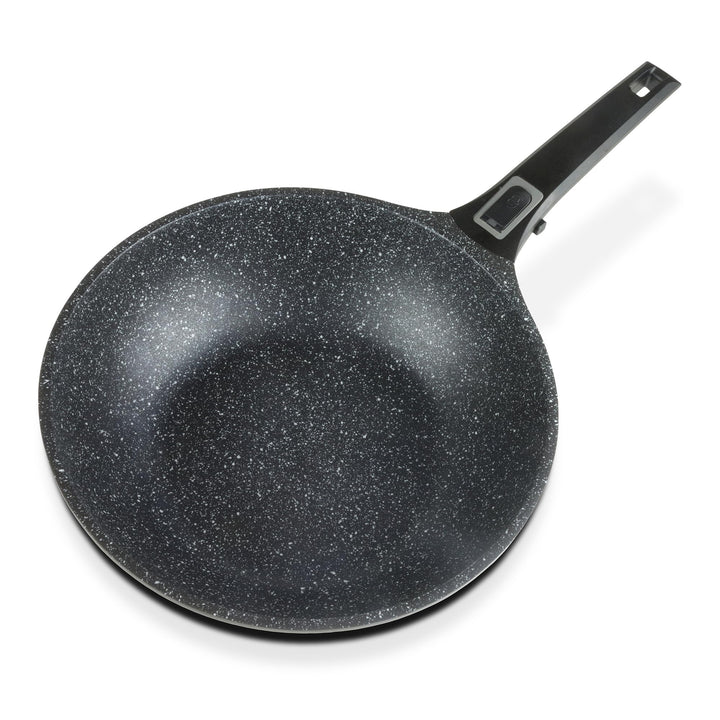 GSW 167802 Bratpfanne Easy Click 28cm mit abnehmbarem Griff, Aluminium, Kunststoff, schwarz