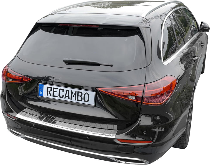 RECAMBO Ladekantenschutz Edelstahl Hochglanz poliert, Chrom Look - kompatibel für Mercedes T-Modell