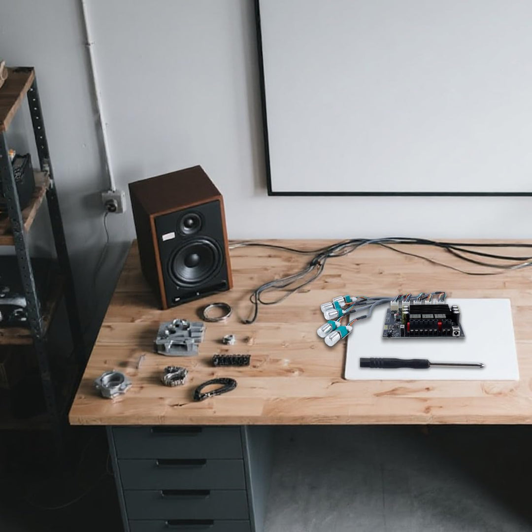 Kanal-Audio-Leistungsverstärkerplatine mit TPA3221-Chip, Bluetooth 5.2, AUX-USB-Eingänge, 111 x 100