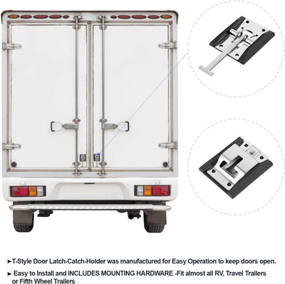 316 Edelstahl RV-Türhalter,Strapazierfähiger Türfeststeller mit Halteteil Klappenhalter,Wohnmobil An