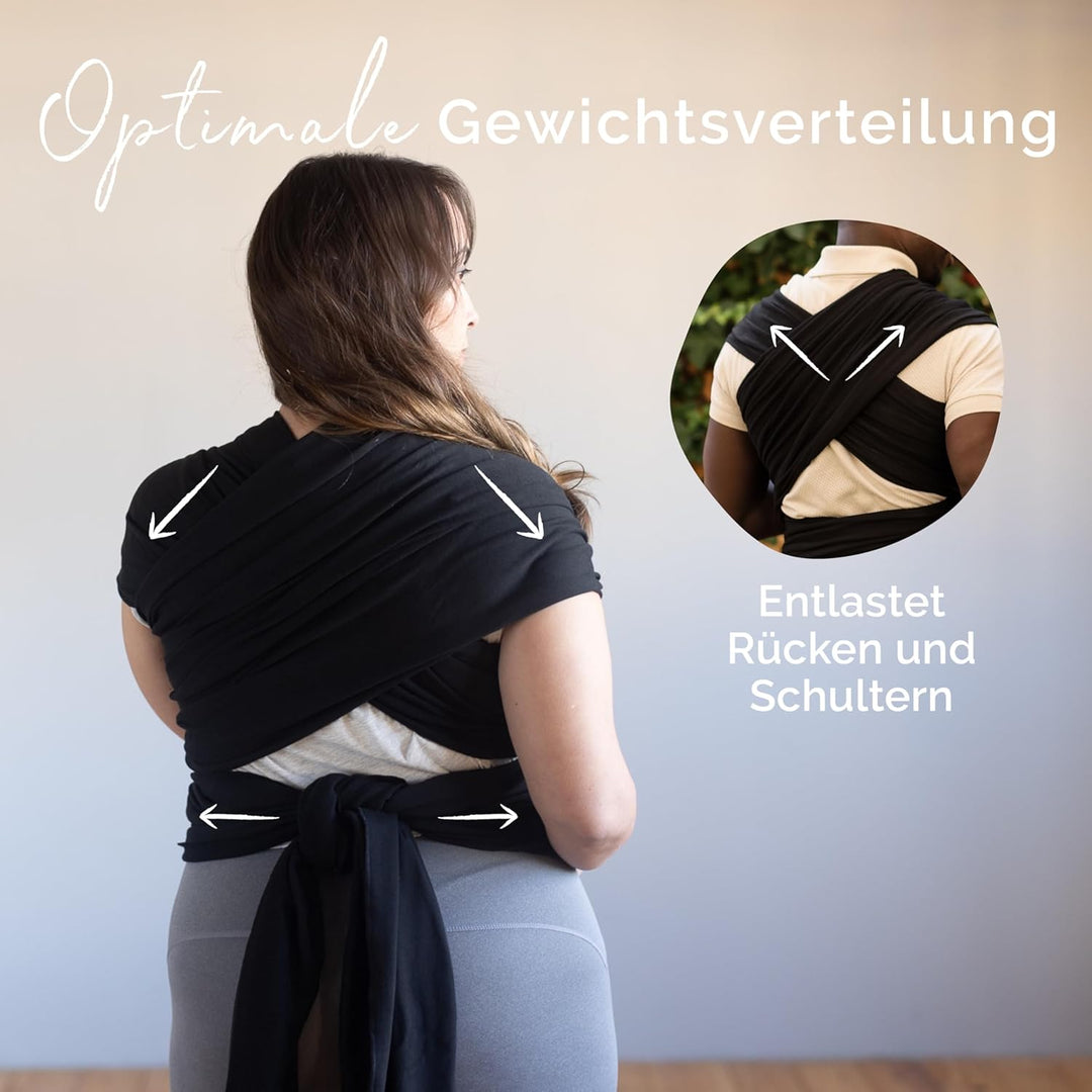 Boba Baby Tragetuch Neugeborene - Elastisches Tragetuch Baby Neugeboren - Baby Sling Tragetuch - Wei