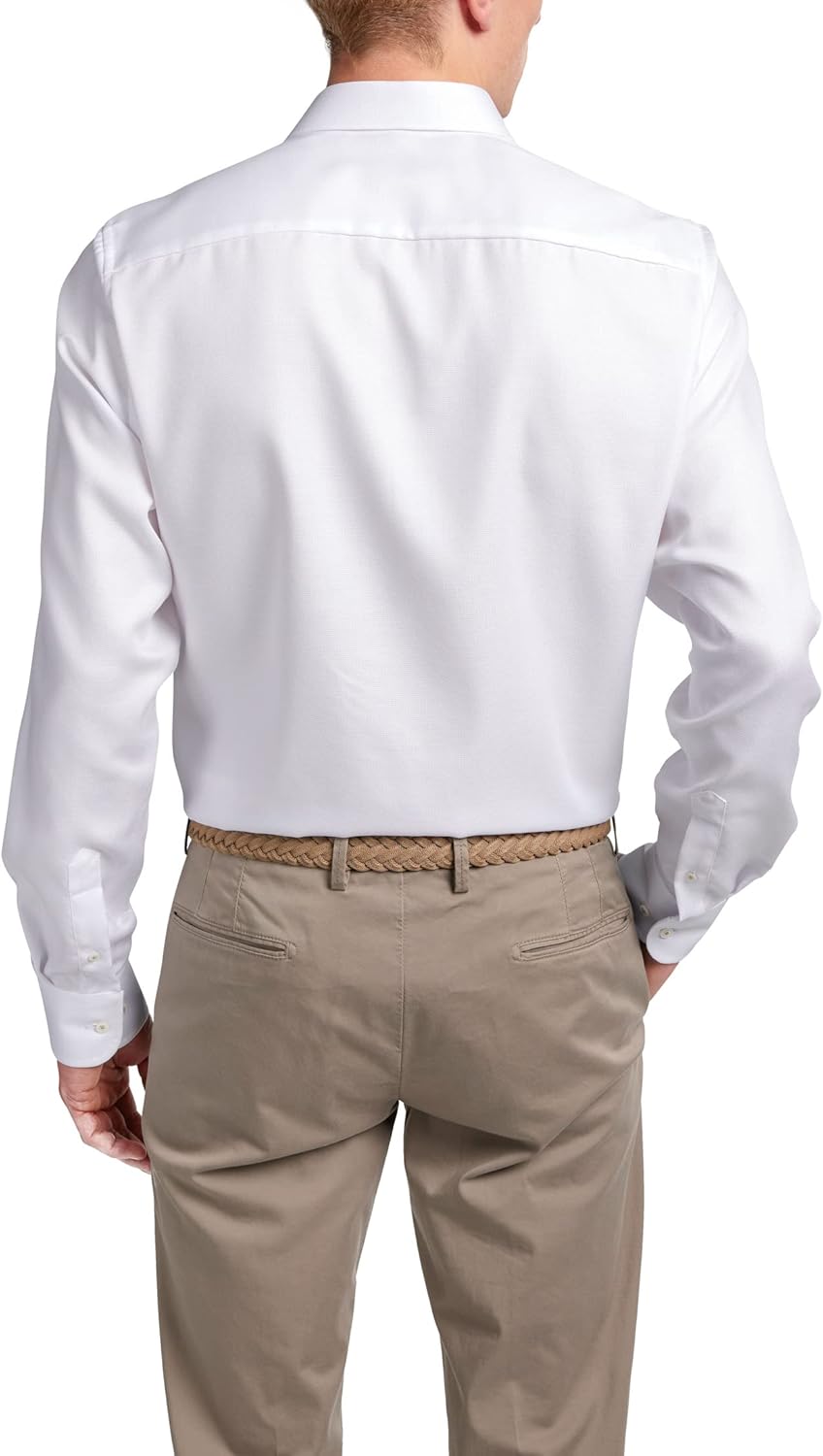 eterna Slim Fit Businesshemd Langarm New Kent Kragen Struktur Besatz weiss 42 Weiss, 42 Weiss