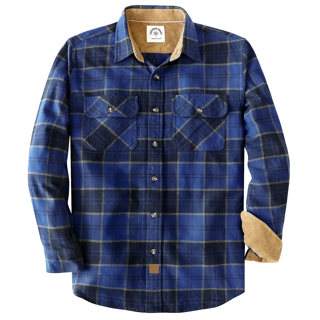 Dubinik® Flanellhemd Herren Button Down Kariert Baumwollhemd Freizeithemd Hemd Herren Langarm mit Zw