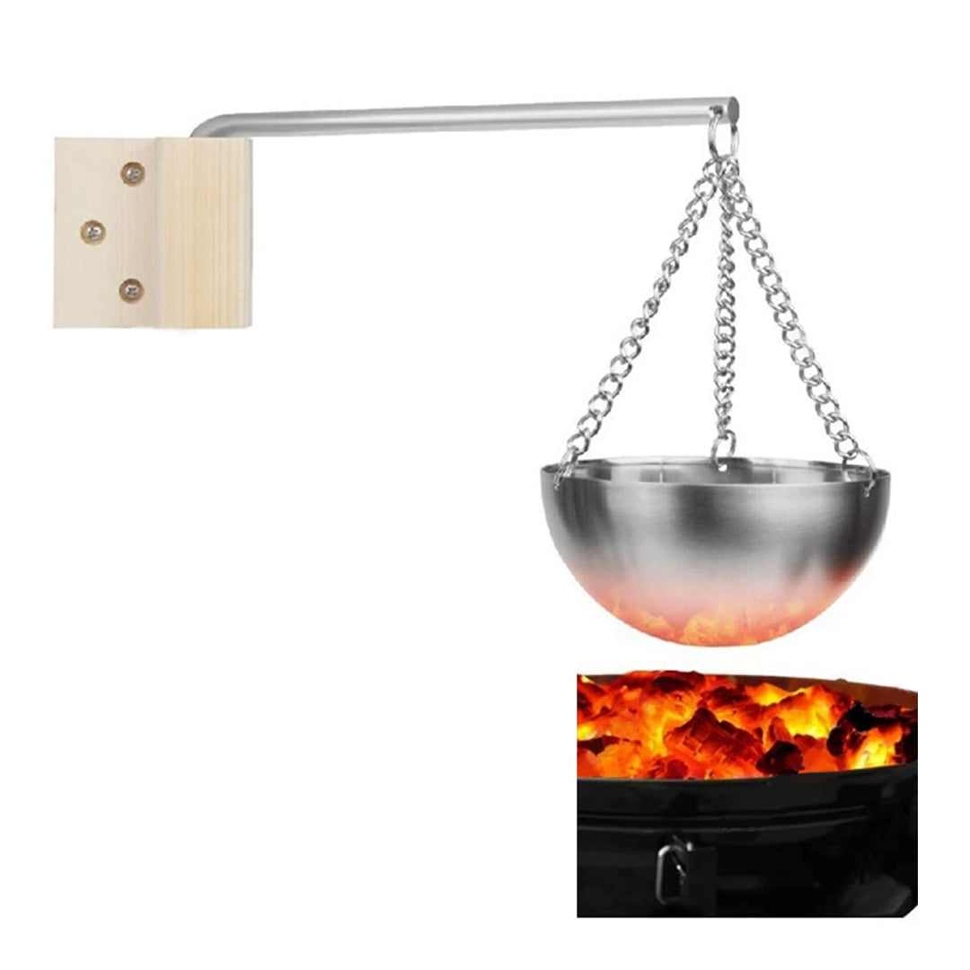 20cm Sauna-Aromaschale Edelstahl-Sauna-Aromaschale Rund | Ätherisches Öl Schale Wandhalterung mit ve