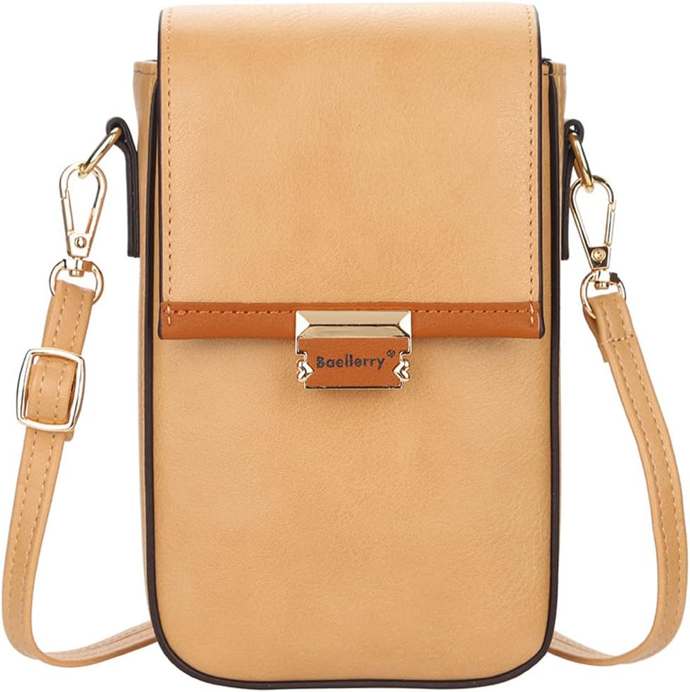 PORRASSO Handy Umhängetasche Damen Mode Handytasche Mädchen Schultertasche PU Geldbörse Crossbody Ba
