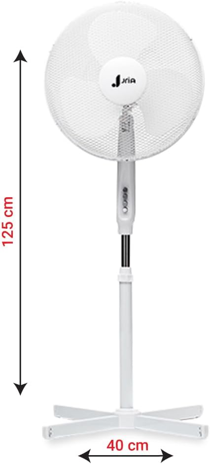 16 Zoll Standventilator 40 cm oszillierend leise mit bürstenlosem Motor 3 Geschwindigkeitsstufen höh