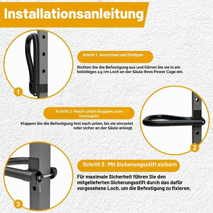 Kipika Power-Rack-Zubehör für 5/8" und 1" Löcher - Hochbelastbare Heimfitnessausrüstung für 2x2 oder