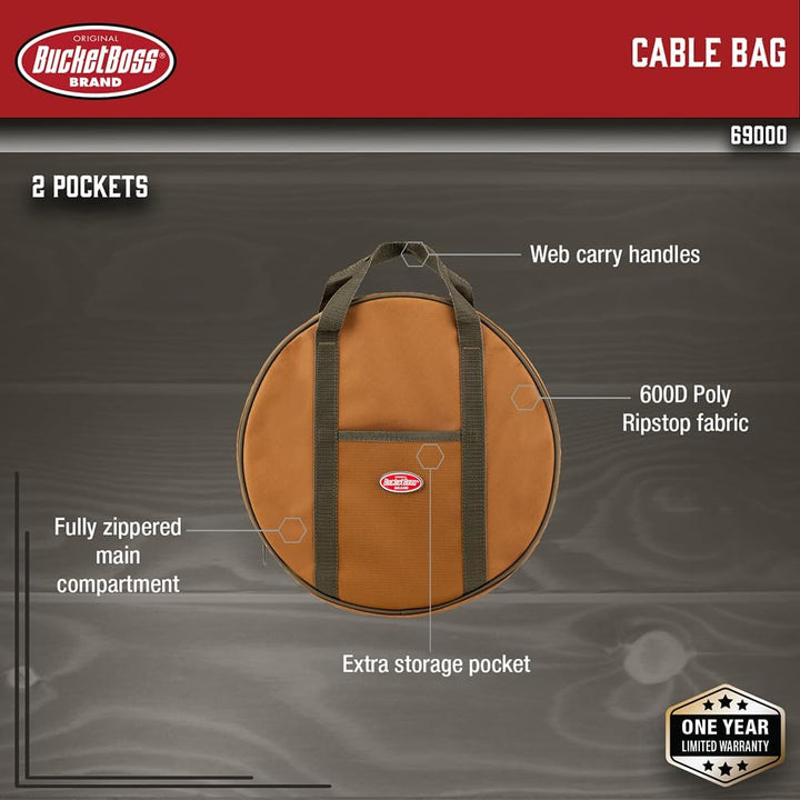Bucket Boss Kabeltasche in braun, 69000, braun|braun