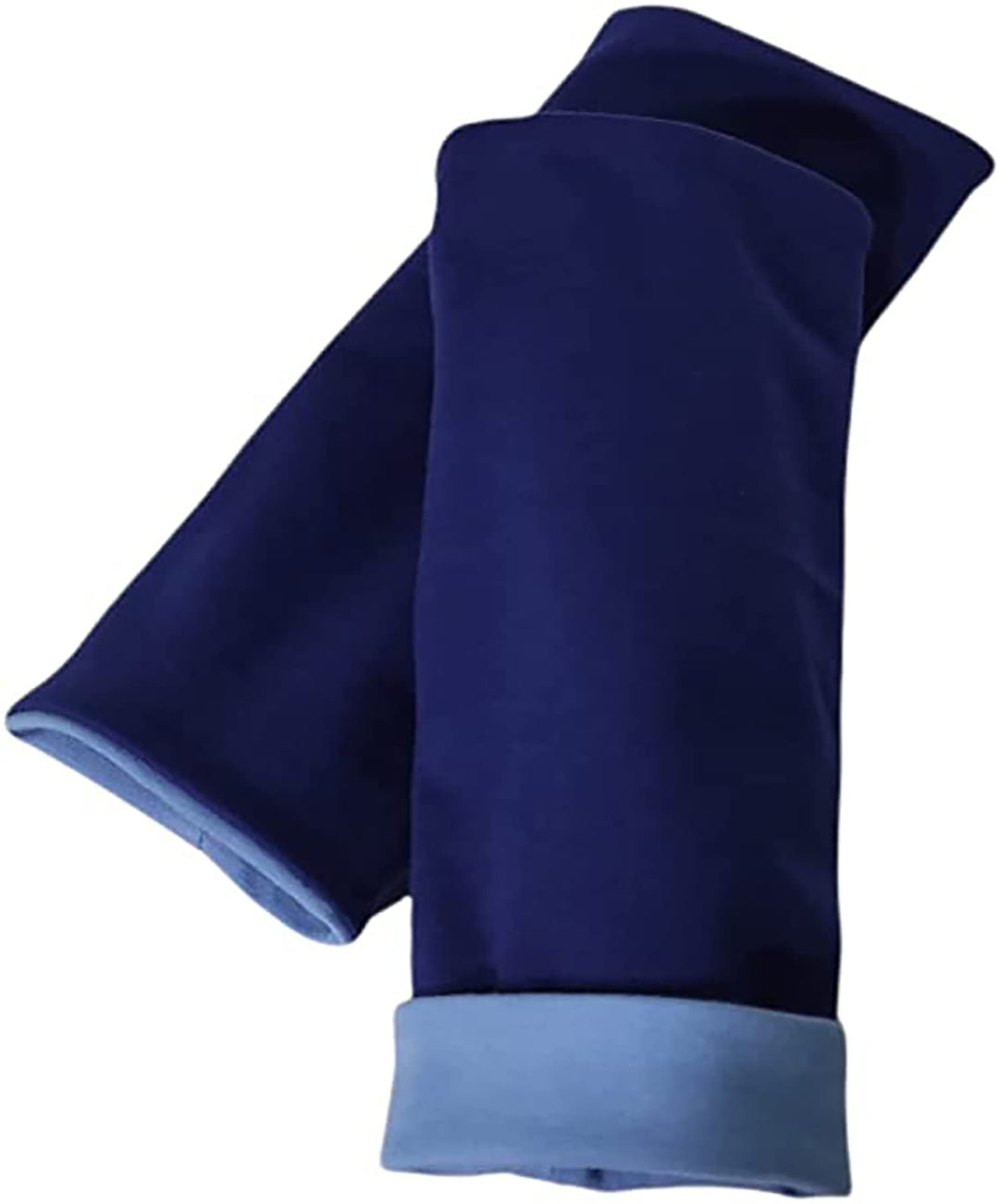 Britta Meier Pulswärmer, Midi-Arm-Stulpen, zum wenden geeignet, 2 Lagen Baumwolljersey Blau-Mittelbl