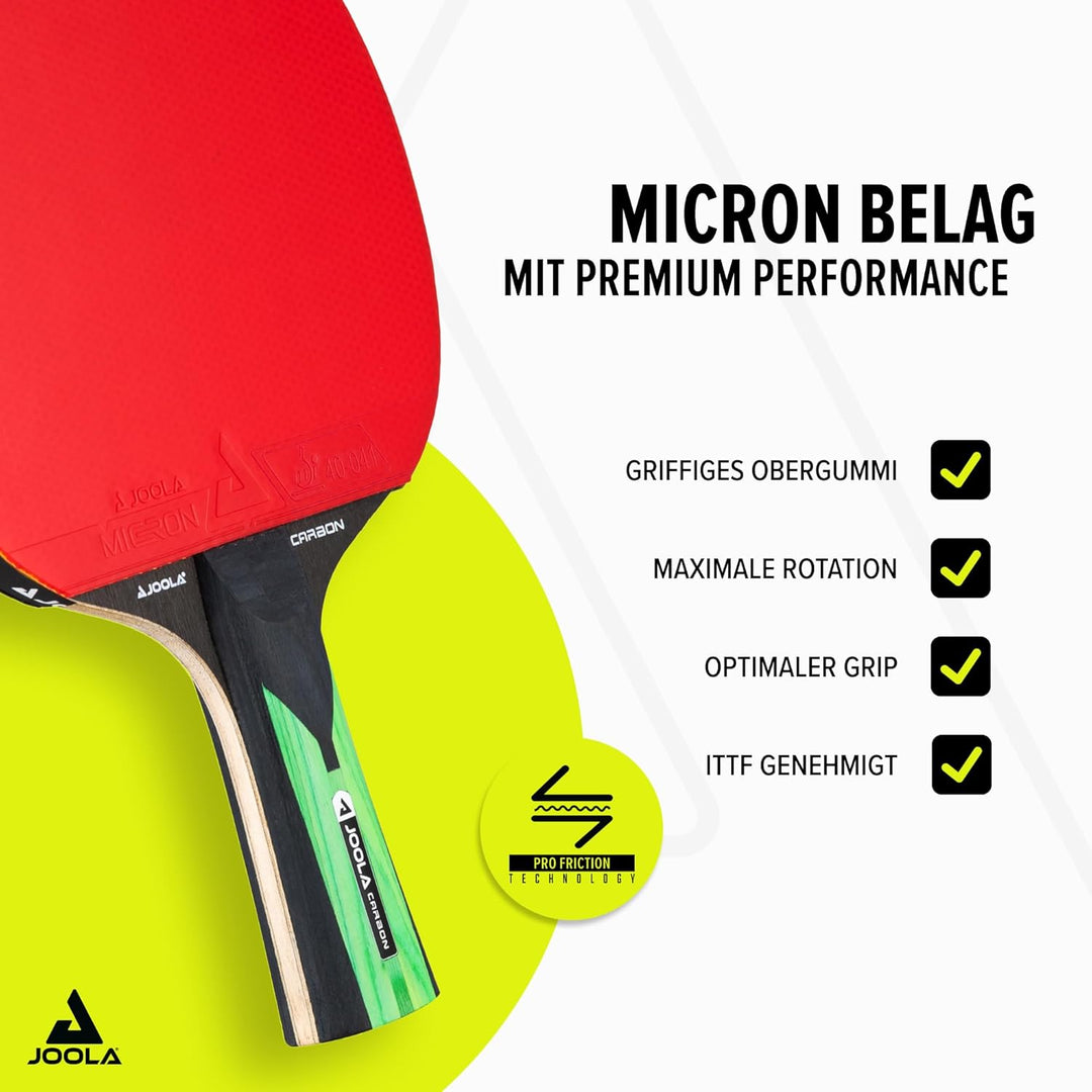 JOOLA ITTF zugelassener Profi Tischtennisschläger INFINITY CARBON, ‎MEGA CARBON und ROSSI CARBON für