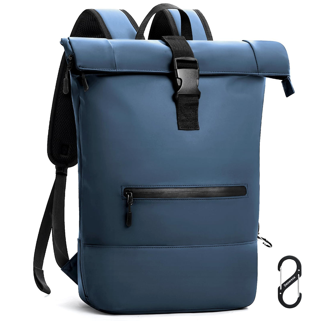 Rolltop Rucksack Herren Damen Wasserdicht Grosse Laptop Rucksack Reiserucksack mit Multifunktionale