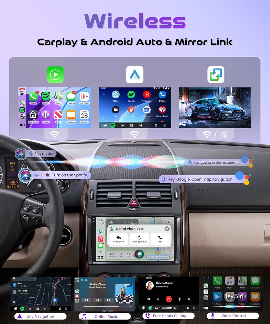 4G+128G Wireless Carplay Android 15 Autoradio für Mercedes Benz A/B Class W169 W245 B200 W639 Vito V